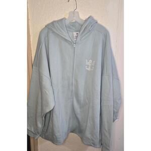 Light Blue Zip-Up Hoodie